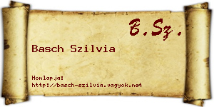 Basch Szilvia névjegykártya